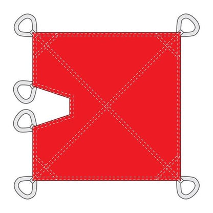 Rowdy's DirtBall™ 8 ft Canvas Jobsite Debris Tarp with V-Notch Cutout - Image 5