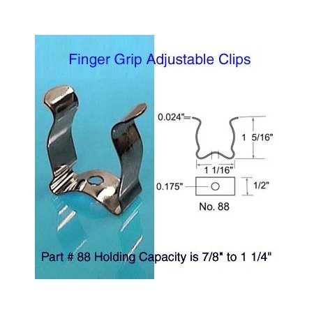 Spring Steel Finger Grip Adjustable Clips - Image 1