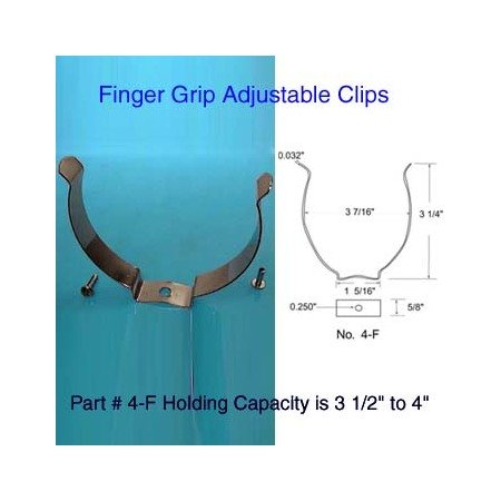 Finger GripÂ® Adjustable Clips - Nickel Plated Spring Steel Tool Clips - Image 1