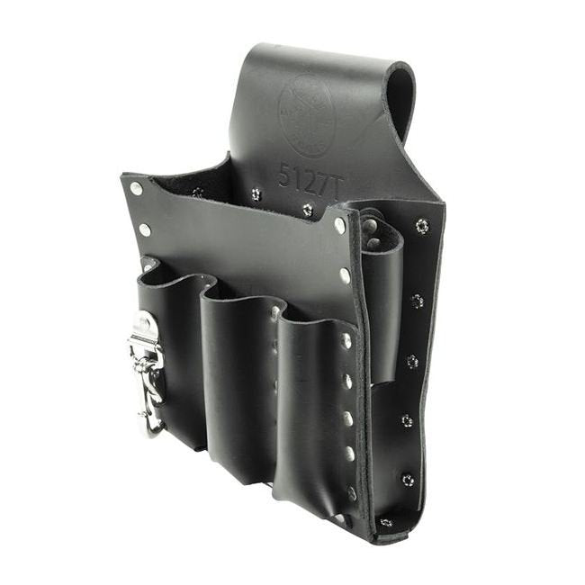 Klein® 7 in. Leather Tool Pouch with 6 Pockets - Image 4