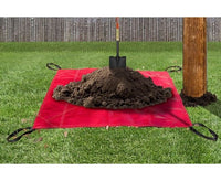 Lewis Rowdy's DirtBall™ 8 ft Canvas Jobsite Debris Tarp with V-Notch Cutout