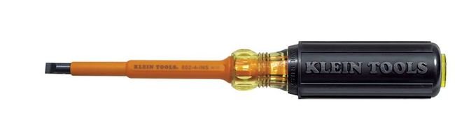Klein® 4 in. Insulated Screwdriver with 1000V Rating - Image 1