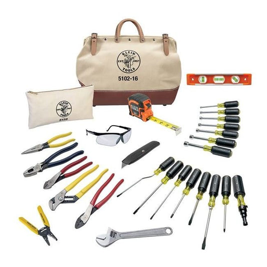 Klein® 28-Piece Electrician Tool Set with Canvas Bag - Image 1
