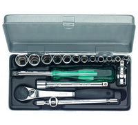 Wiha 1/4 Inch Socket Set - 17 Piece