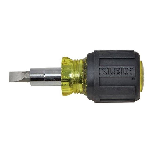Klein Stubby Multi-Bit Screwdriver/Nut Driver, 3-13/32 in. - Image 1