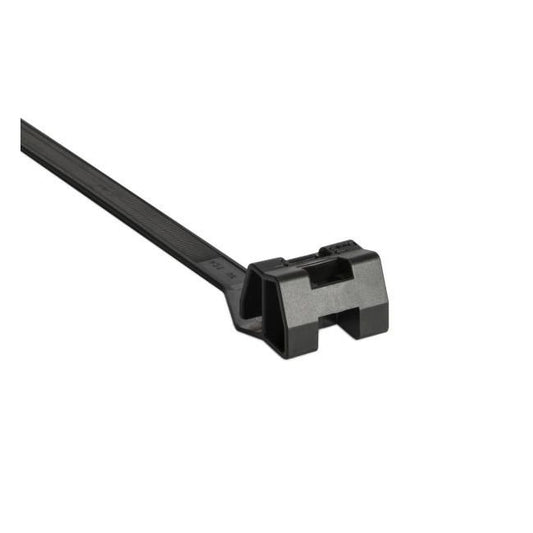 Hellermann Tyton T50R 0.18 in. Width Cable Tie, Inside Serrated, Black, 25-Pack - Image 1