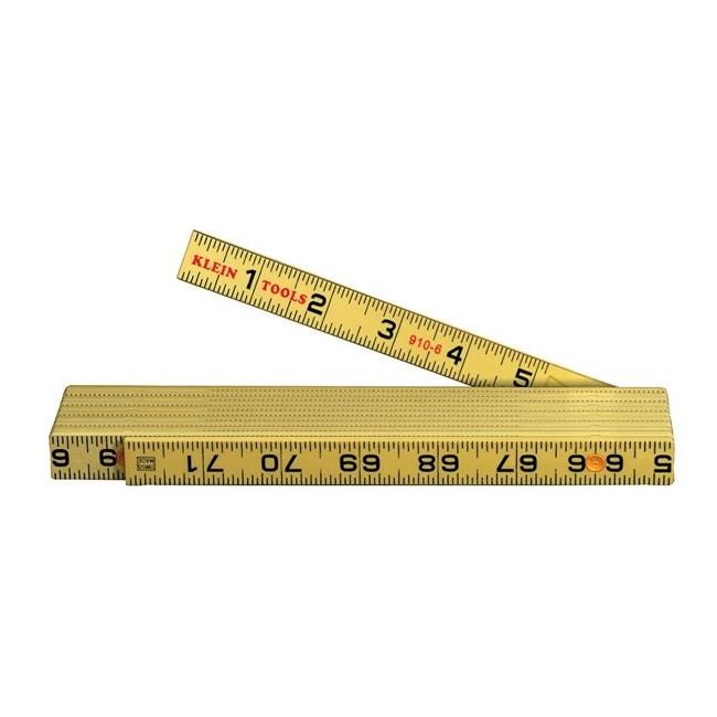Klein® Inside Reading Fiberglass Folding Rule - 6ft SAE Graduations - Image 1