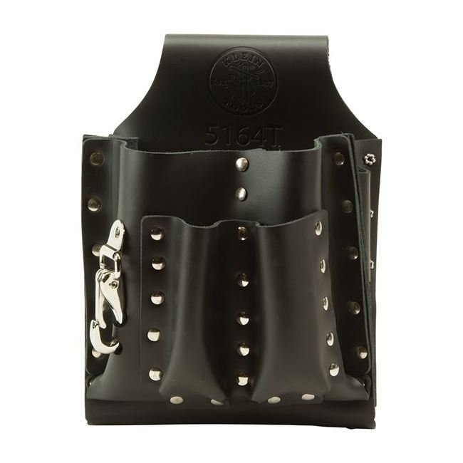Klein® Leather Tool Pouch - 6-3/4 in. Overall Length, 8 Pocket Utility Organizer - Image 2