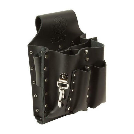 Klein® Leather Tool Pouch - 6-3/4 in. Overall Length, 8 Pocket Utility Organizer - Image 1