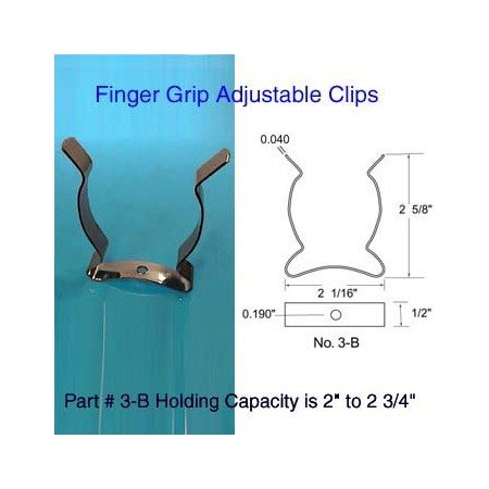 Adjustable Nickel Plated Spring Steel Finger Grip Clips - Image 1