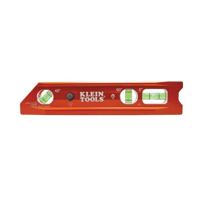 Klein® Lighted Billet Aluminum Torpedo Level with Rare-Earth Magnets - Image 1