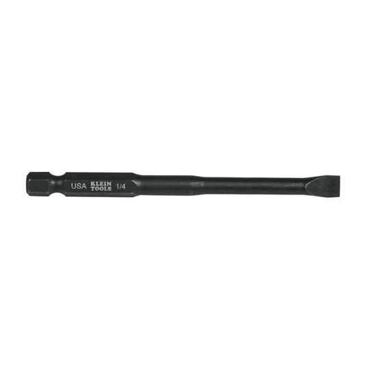 Klein® 3-1/2 in. Slotted Power Driver Bit, 1/4 Hex Shank, Pack of 5 - Image 1