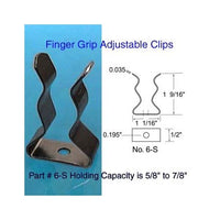 Heavy-Duty Stainless Steel Finger Grip Clips