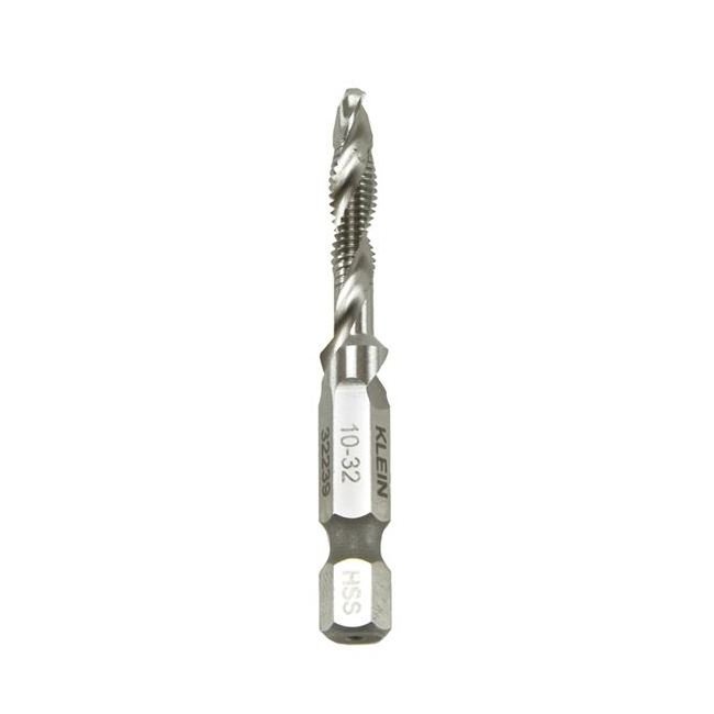 Klein® 10-32 Drill Tap with 1/4" Hex Shank - Image 1