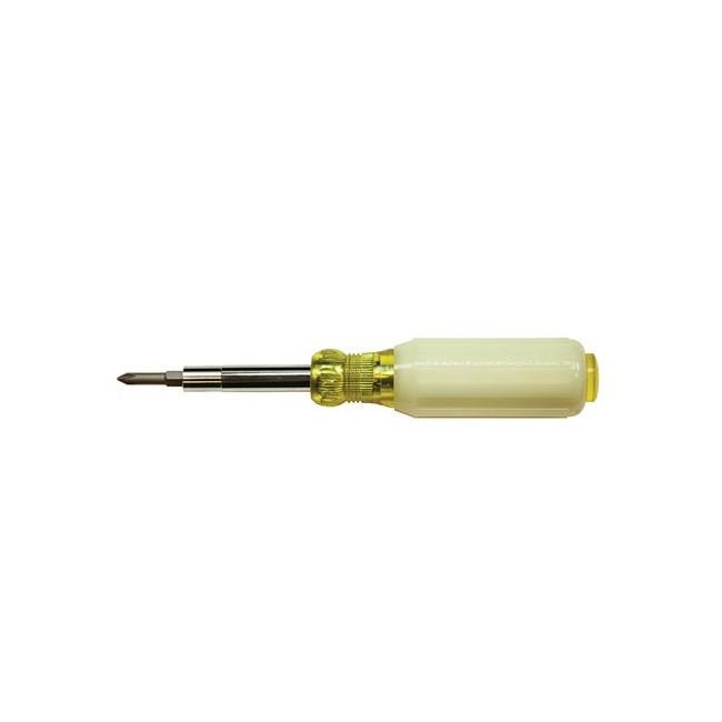 Klein® High Visibility Glow-in-the-Dark Screwdriver/Nut Driver, 6-in-1 - Image 1