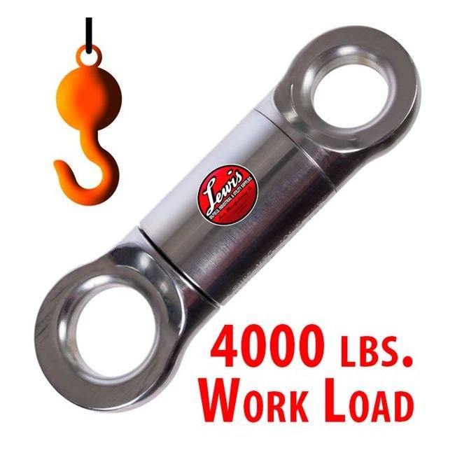 Lewis 8-1/8 in. EE-101 Ball Bearing Swivel for Rigging - 4000 lb WL - Image 3