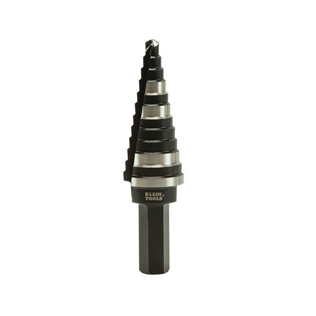 Klein® 12-Hole Step Drill Bit Set, High Speed Steel, 3/16-7/8 in, Hex Shank - Image 2