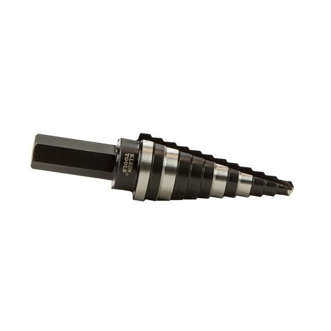 Klein® 12-Hole Step Drill Bit Set, High Speed Steel, 3/16-7/8 in, Hex Shank - Image 4