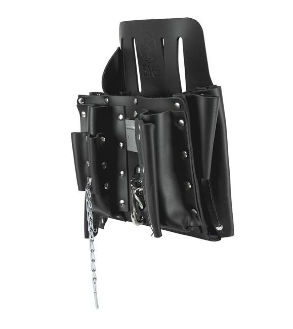 Klein® 10 in. Leather Tool Pouch with 11 Pockets, USA Assembled - Image 4