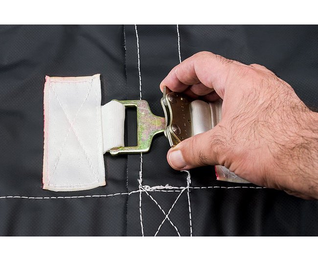 Rowdy's Auger Tarp, 8 ft Length, 22 oz Canvas, 42 in. Hole Diameter - Image 4