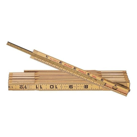 Klein® Tools Wood Folding Rule with Extension - Image 1