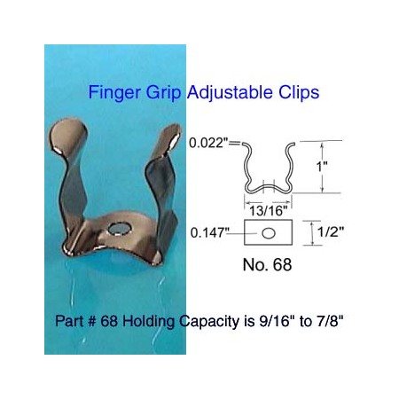 Adjustable Nickel Plated Finger Grip Clips - Image 1