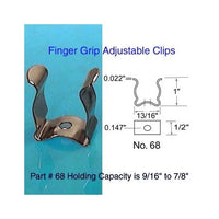 Adjustable Nickel Plated Finger Grip Clips