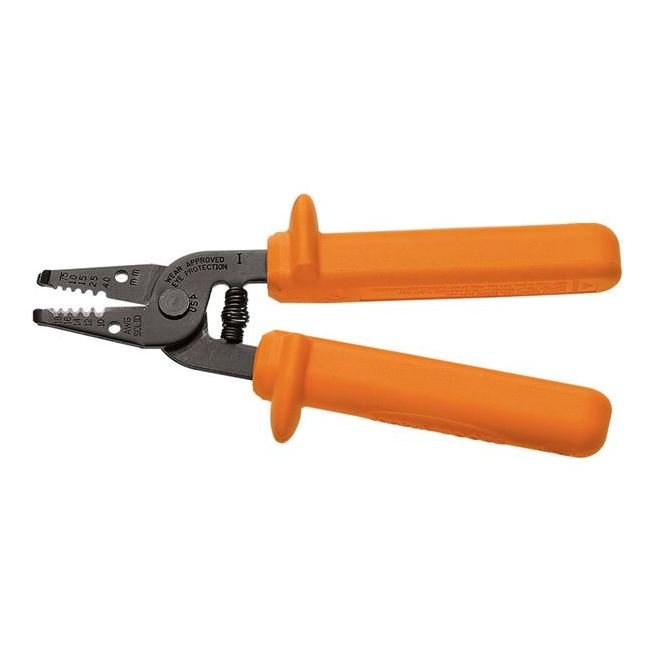 Klein® 7 in. Insulated Wire Stripper & Cutter, 10-18 AWG Solid Wire - Image 1