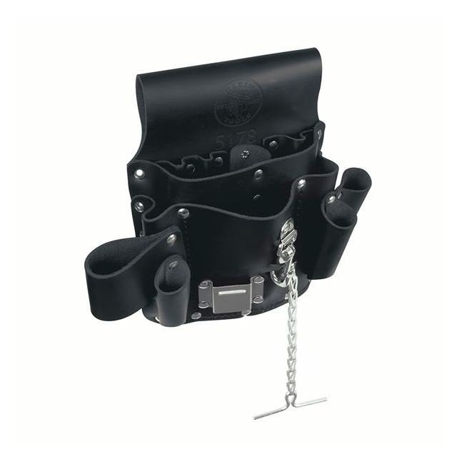 Klein® 11 in. Leather Tool Pouch for Electricians & Maintenance Workers - Image 1