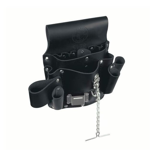Klein® 11 in. Leather Tool Pouch for Electricians & Maintenance Workers - Image 1