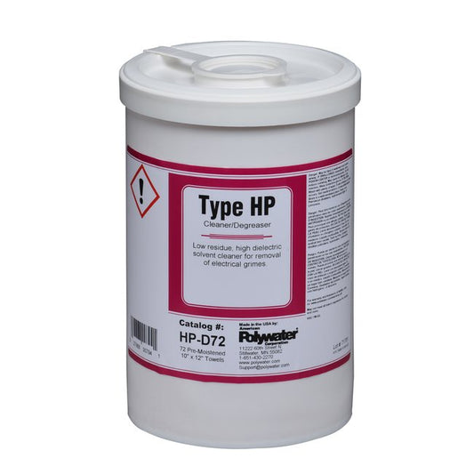 Polywater 72-Count Saturated Wipe Canister - HP Multipurpose Cleaner Degreaser - Image 1