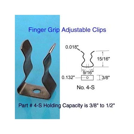 Finger Grip Adjustable Stainless Steel Tool Clips - Image 1