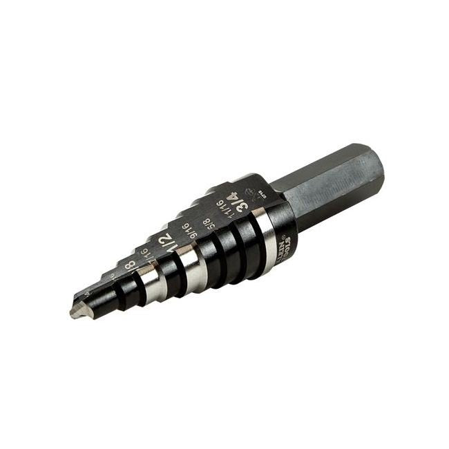 Klein® 9-Hole Step Drill Bit, High Speed Steel, Hex Shank - Image 3