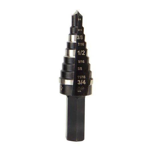 Klein® 9-Hole Step Drill Bit, High Speed Steel, Hex Shank - Image 1