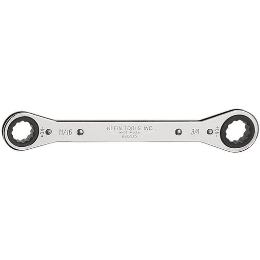 Klein® 9-1/4 in. Ratcheting Box Wrench - Chrome Finish - Image 1