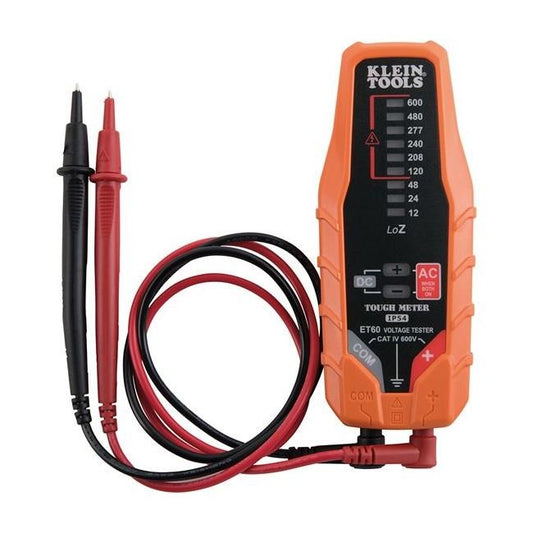 Klein Solid-State AC/DC Voltage Tester - LED Display, CAT IV 600V, No Batteries Required - Image 1