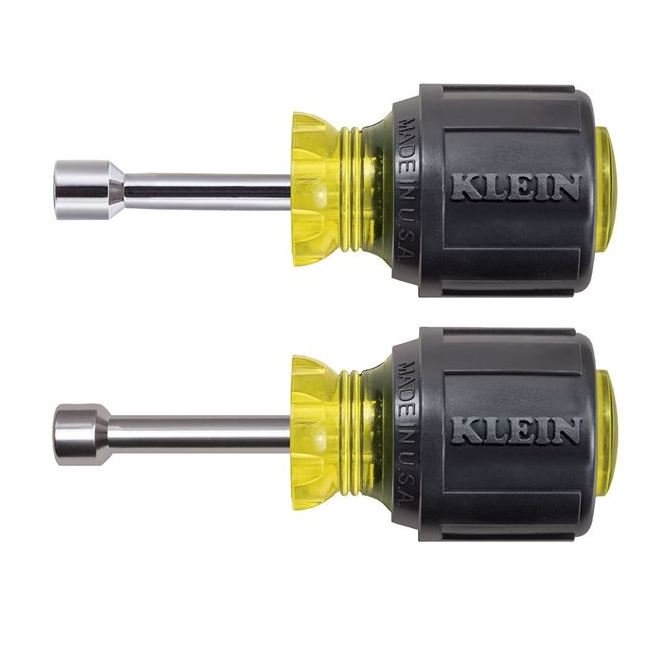 Klein 2 Piece Stubby Magnetic Nut Driver Set, 1-1/2 in. Shafts Length - Image 1