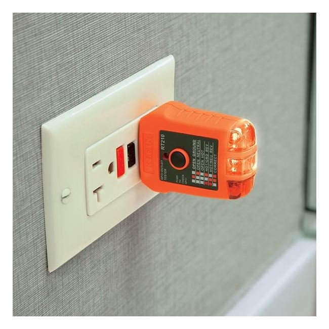 Klein® GFCI and Standard Receptacle Tester - Image 5