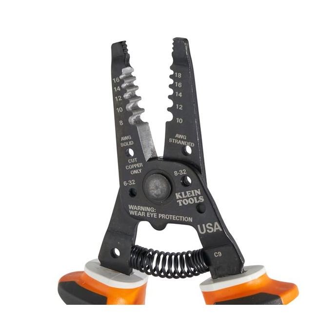 Klein® 8-Inch Insulated Wire Stripper with Cutter - Image 4