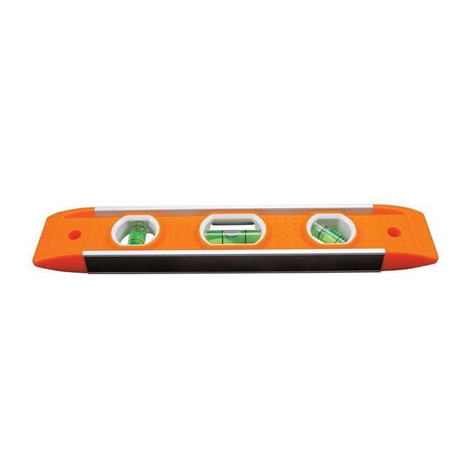 Klein® Magnetic Torpedo Level - 3 Vials, High-Visibility Orange Body - Image 3