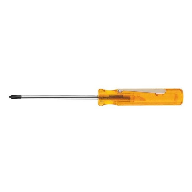 #0 Phillips Pocket Clip Screwdriver - Klein® Plastic Handle - Image 1