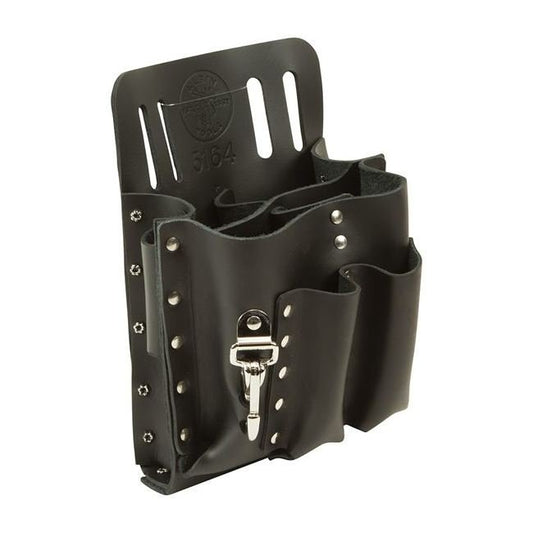 Klein® 6-3/4 in. Leather Tool Pouch with 8 Pockets - Image 1