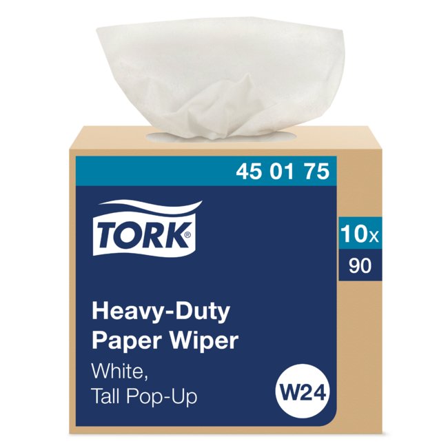 Tork W24 White Heavy-Duty Paper Wiper - Industrial Grade Multipurpose Wipes - Image 1