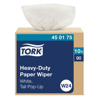 Tork W24 White Heavy-Duty Paper Wiper - Industrial Grade Multipurpose Wipes