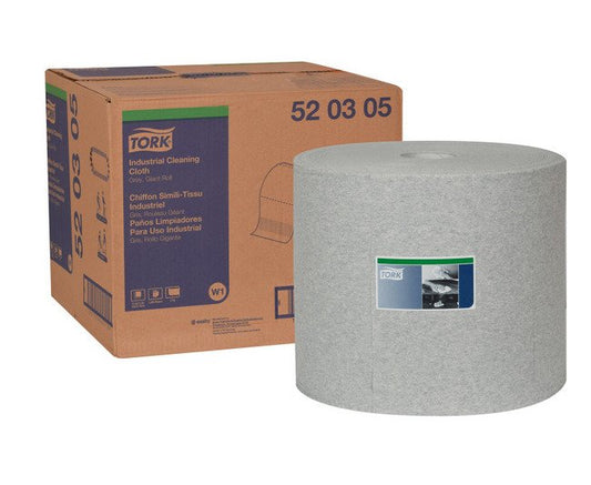 Tork® W1 Gray Industrial Cleaning Cloth Roll - High Absorbency & Strong Texture - Image 1