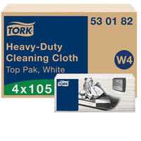 Tork® W4 White Heavy-Duty Cleaning Cloth - Industrial Strength Multipurpose Cloth
