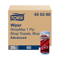 Tork® ShopMax Blue Heavy-Duty Paper Shop Towel Roll - Industrial Strength Wiper Roll