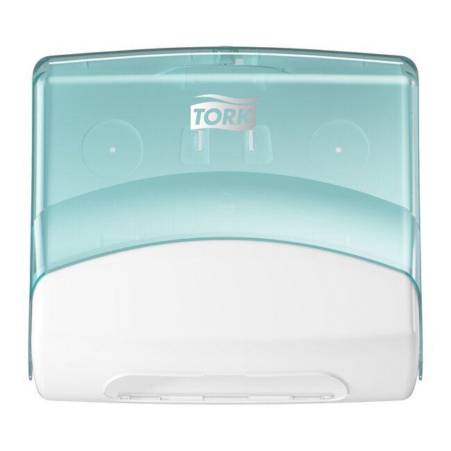 Tork® Folded Wiper Dispenser - Aqua/White, Performance Design - Image 1
