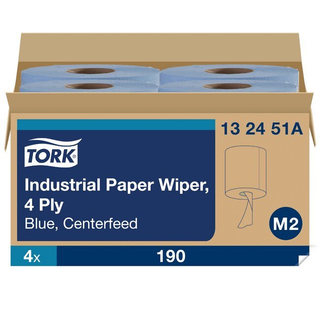 Tork® M2 Blue Paper Wiper Centerfeed Roll - Industrial Grade - Image 1