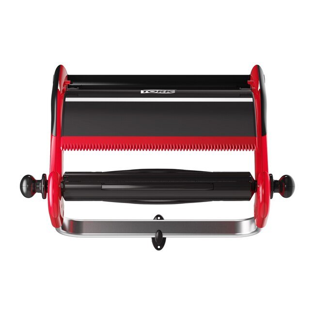 Tork® Red Wall Mounted Giant Roll Wiper Dispenser - Industrial Efficiency - Image 1